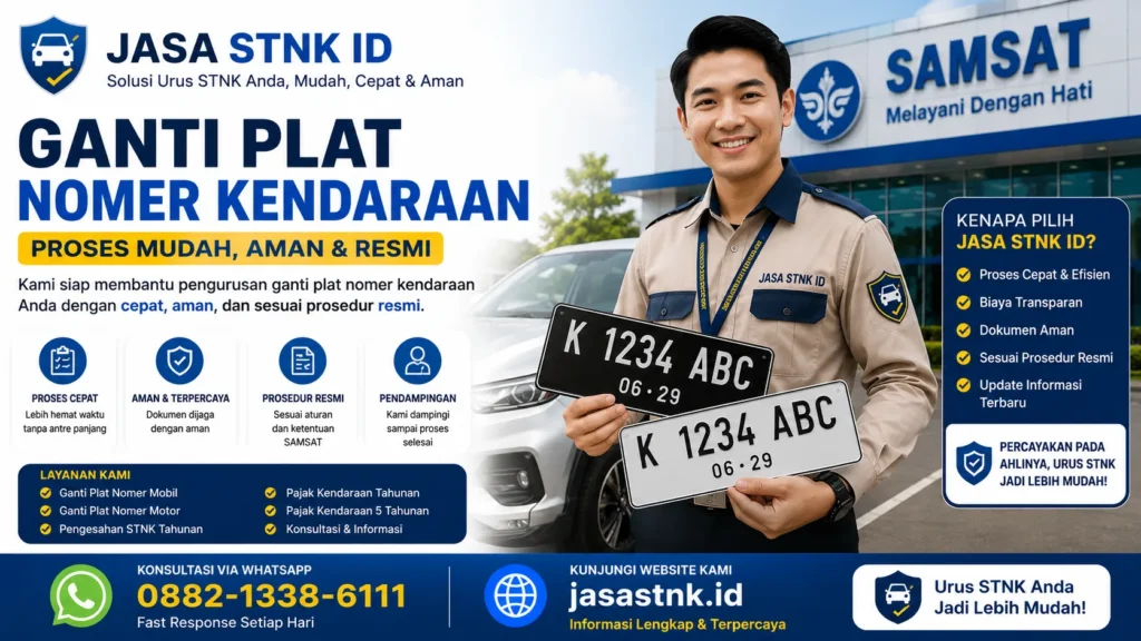 ganti plat nomer kendaraan