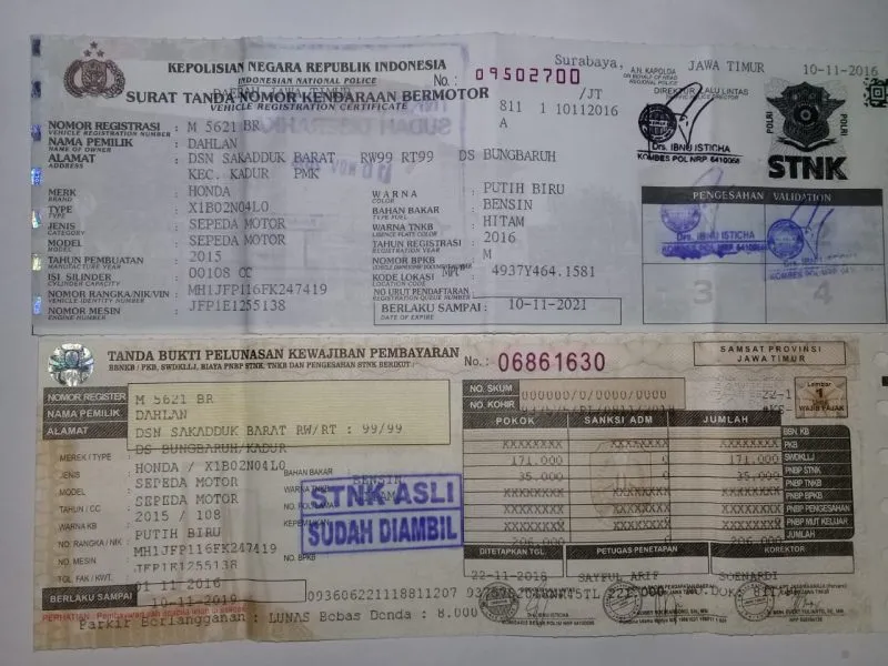 Jasa STNK Pajak Kendaraan Tahunan di Kademangan | Aman dan Terpercaya