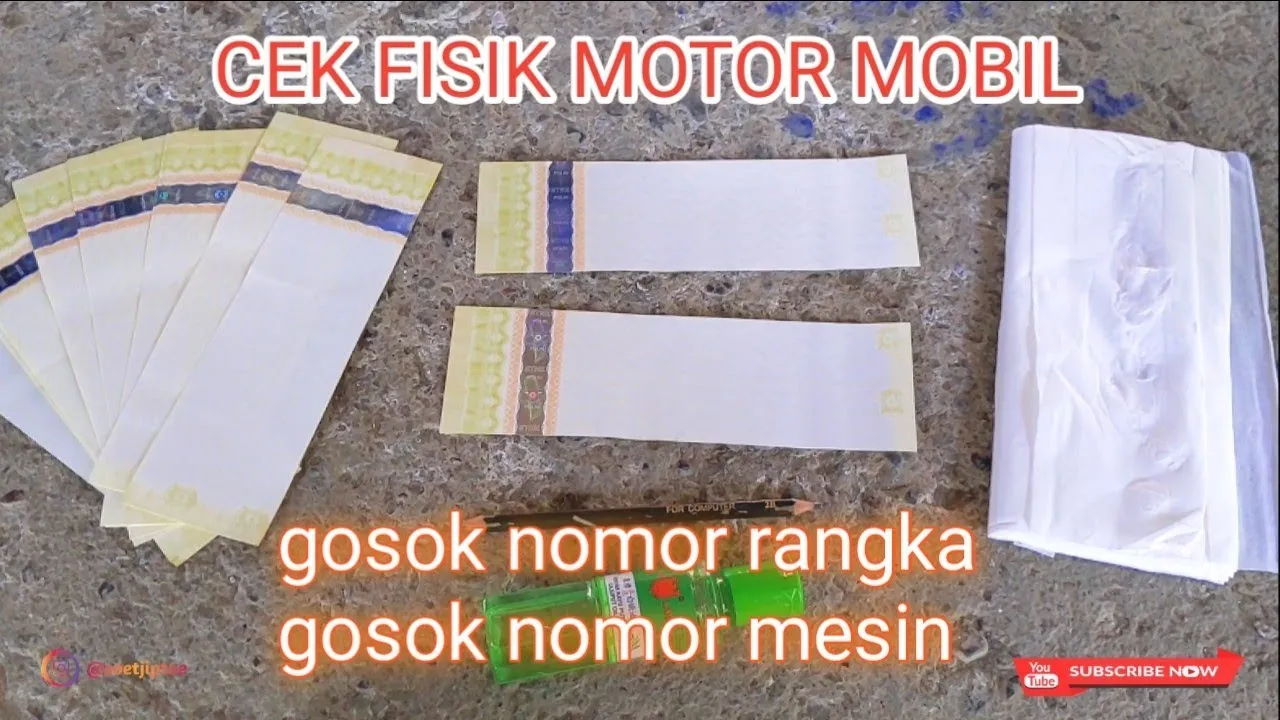 Cara Membersihkan Nomor Mesin Sebelum Cek Fisik Kendaraan Anda