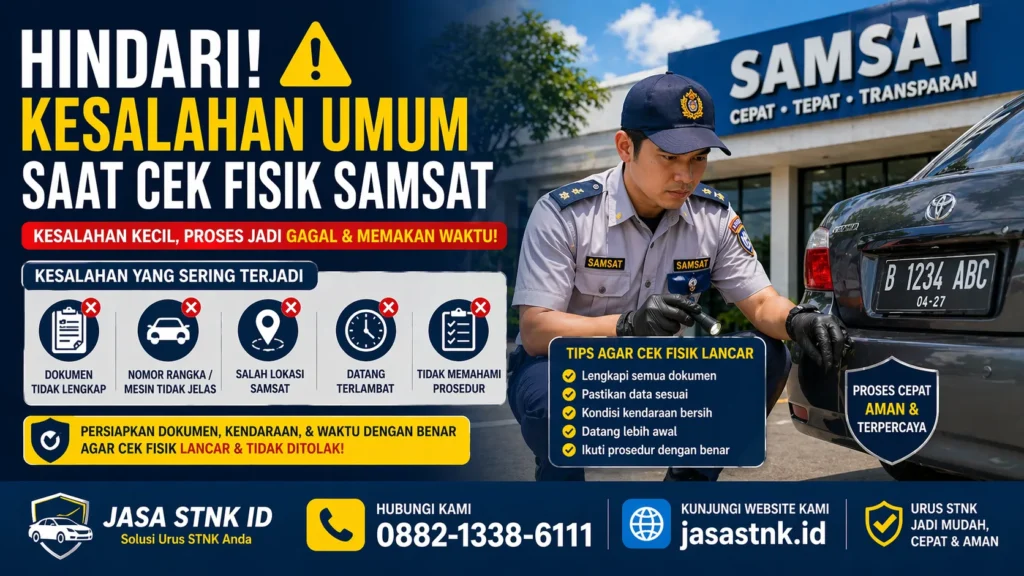 Kesalahan Umum Saat Cek Fisik Samsat