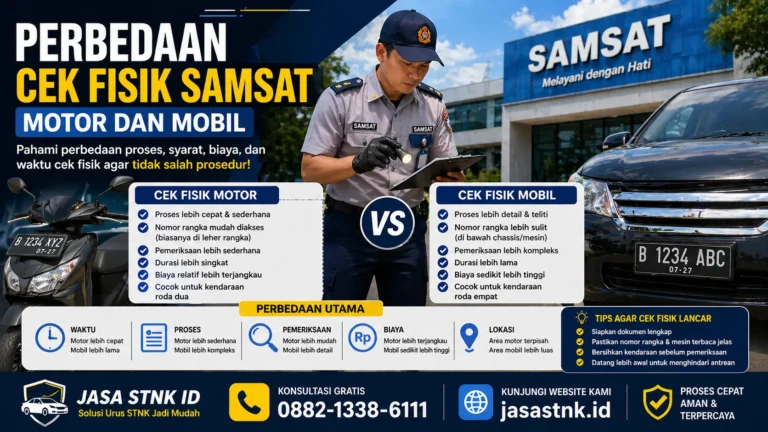perbedaan cek fisik motor dan mobil
