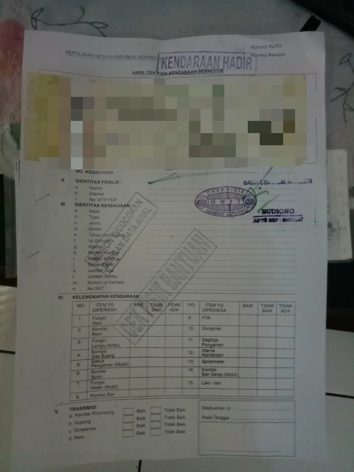 Cek Fisik untuk Mutasi Kendaraan: Panduan Lengkap Tanpa Repot