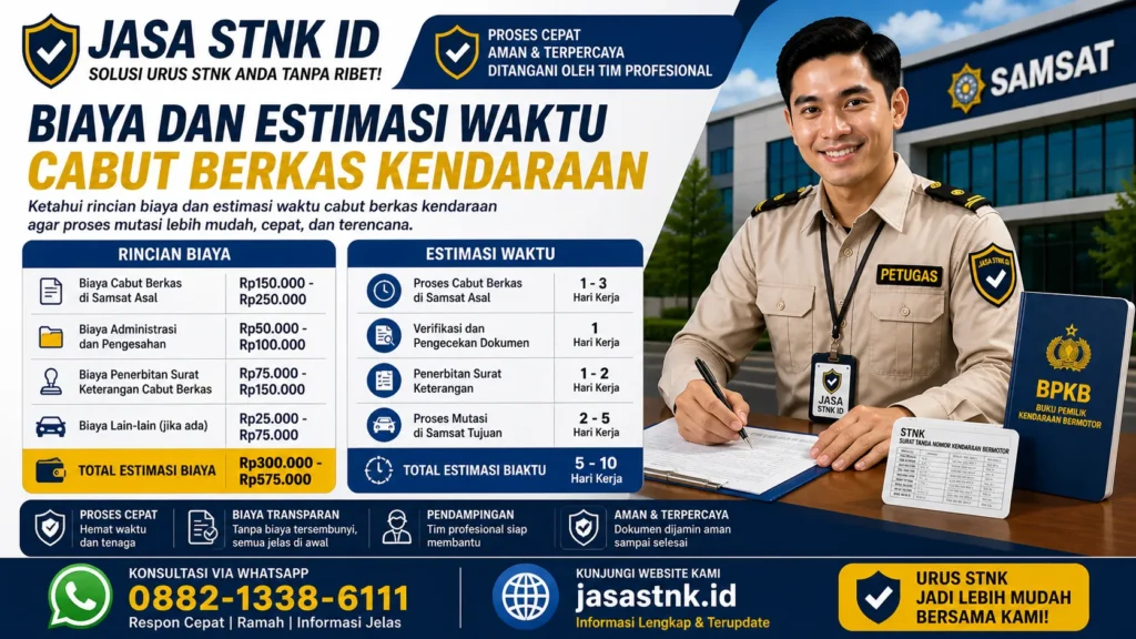 biaya dan estimasi waktu cabut berkas