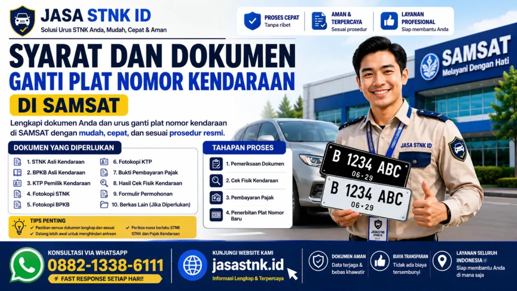 syarat dan dokumen ganti plat nomor