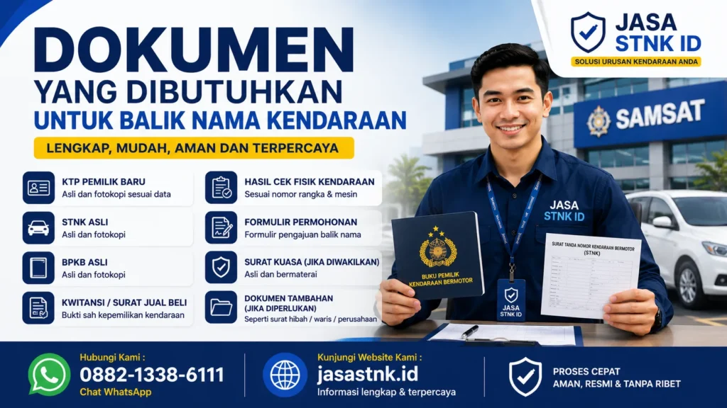 dokumen yang dibutuhkan untuk balik nama kendaraan