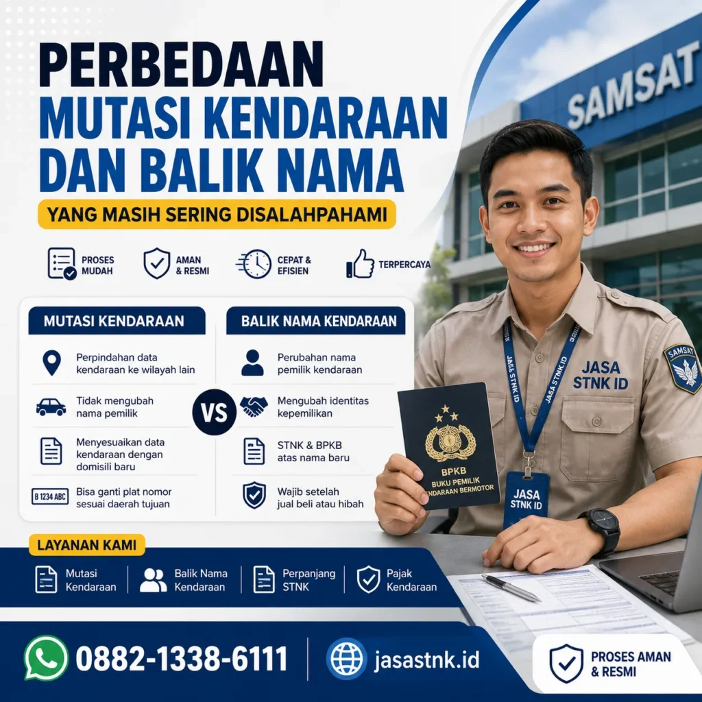 perbedaan balik nama kendaraan dan mutasi kendaraan
